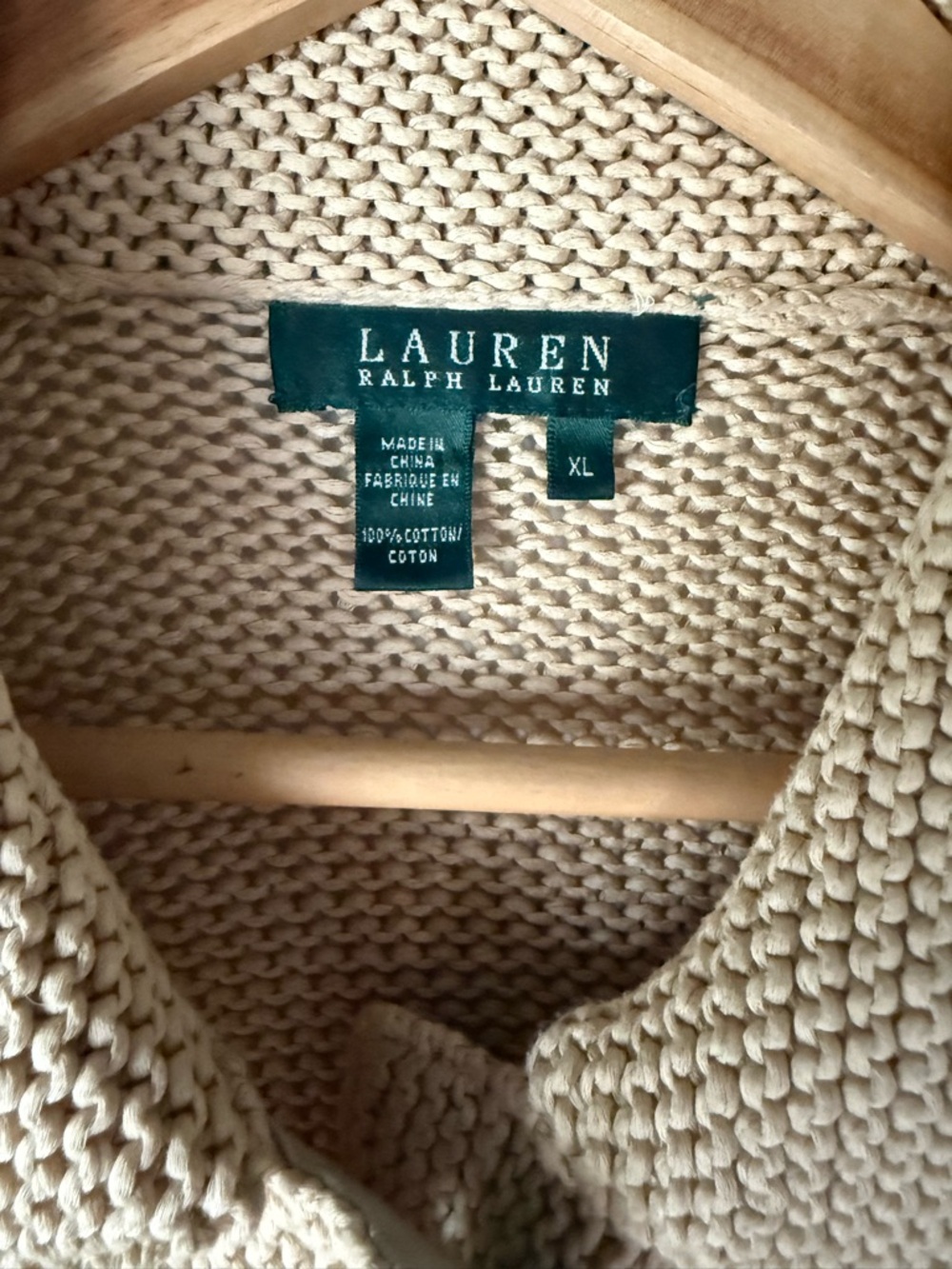 Ralph Lauren “Canyon Tan” Collared Button Knit Cardigan - Picture 3 of 10